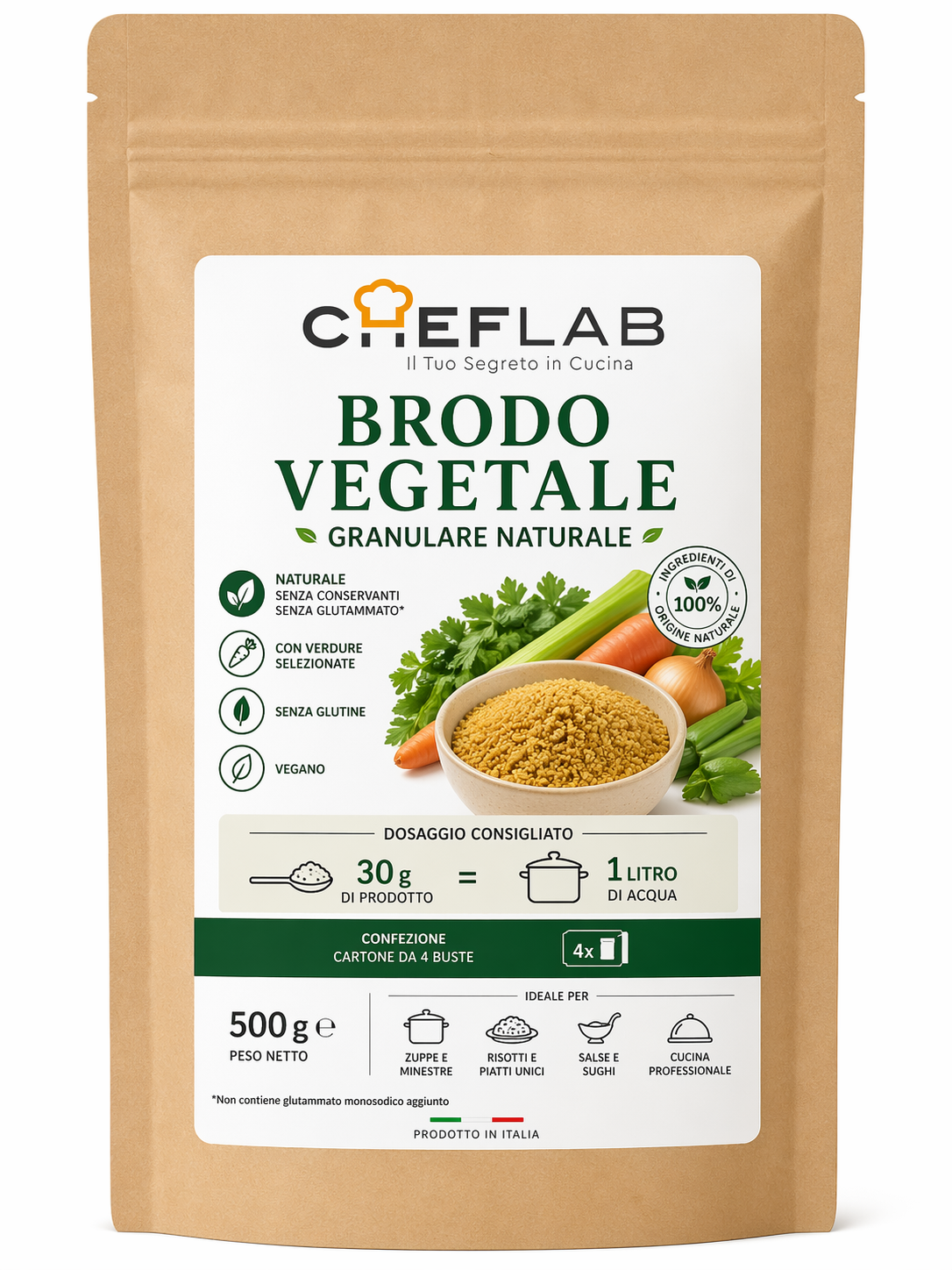 Bouillon de légumes granulé naturel