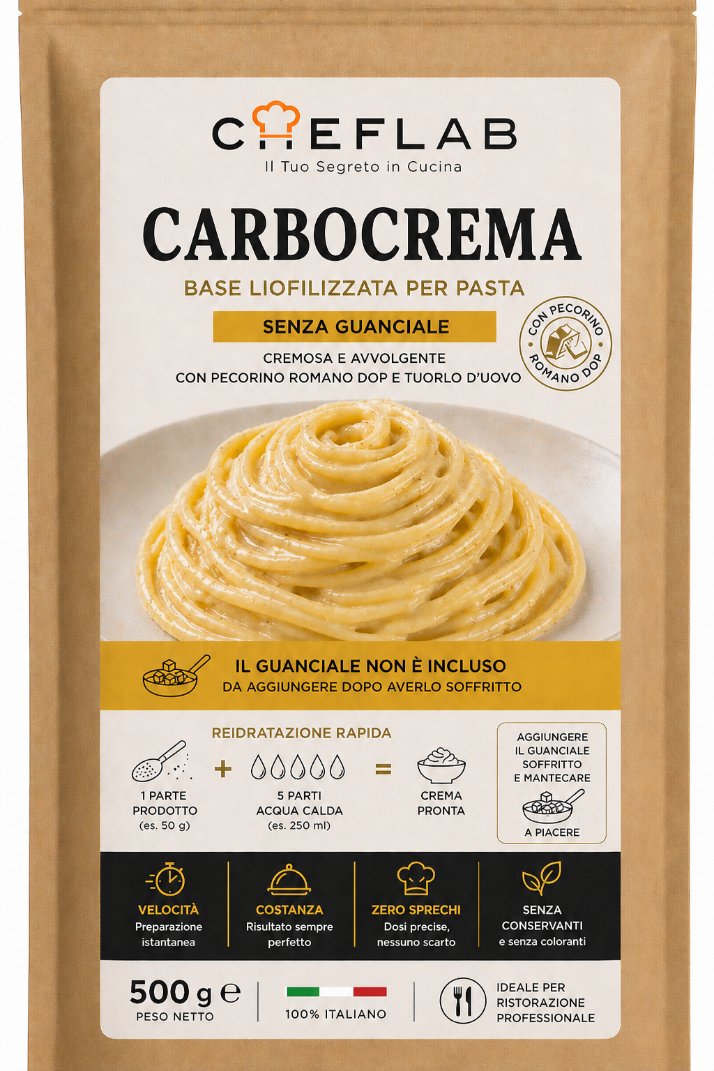 Carbocrema con pecorino romano DOP