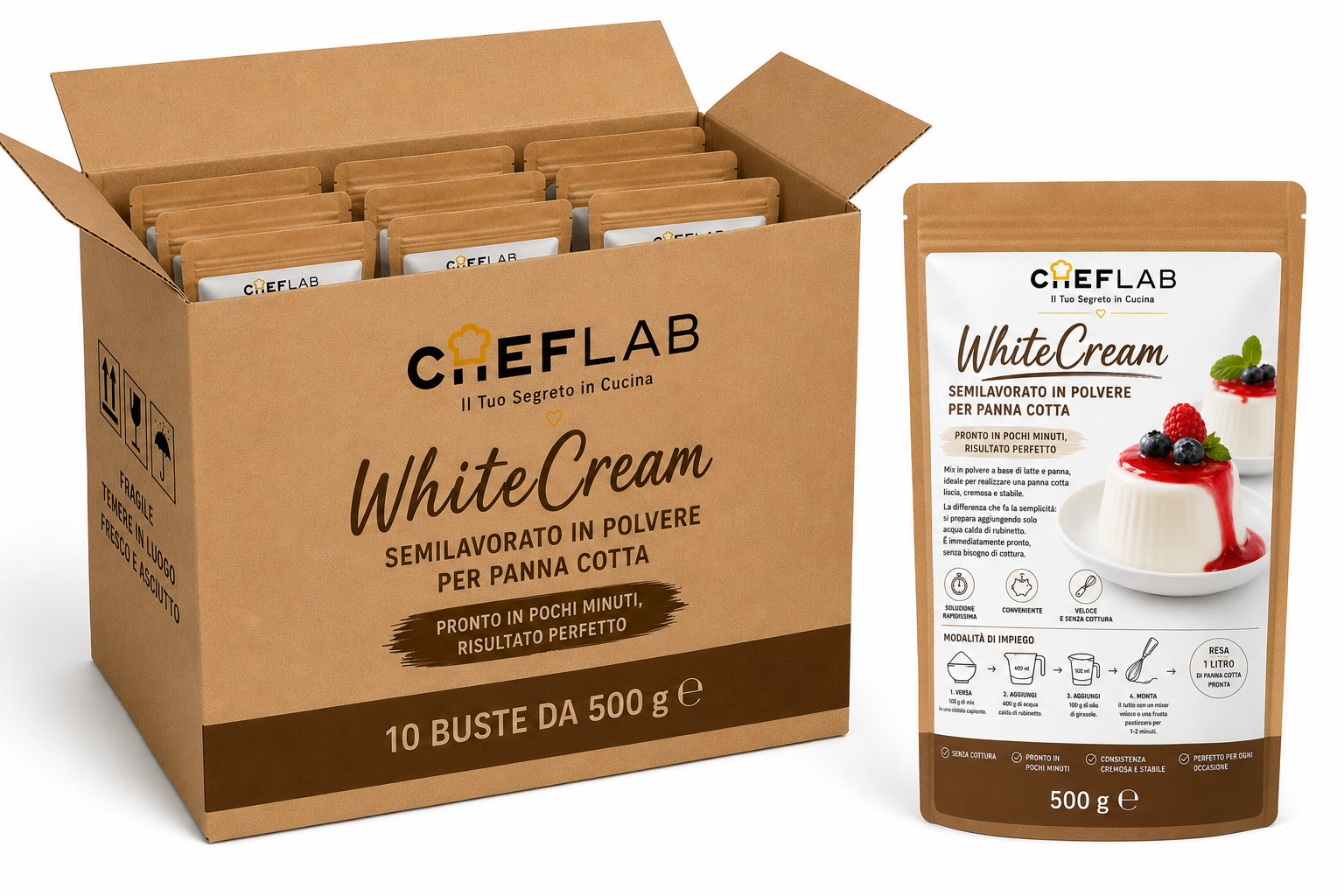Semilavorato per panna cotta White Cream 500 g
