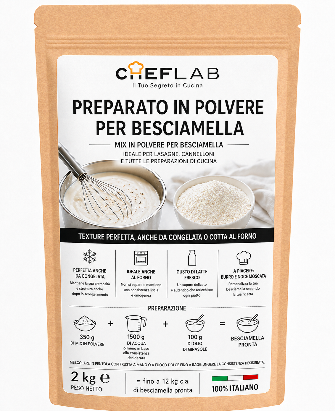 Preparato in polvere per besciamella kg2
