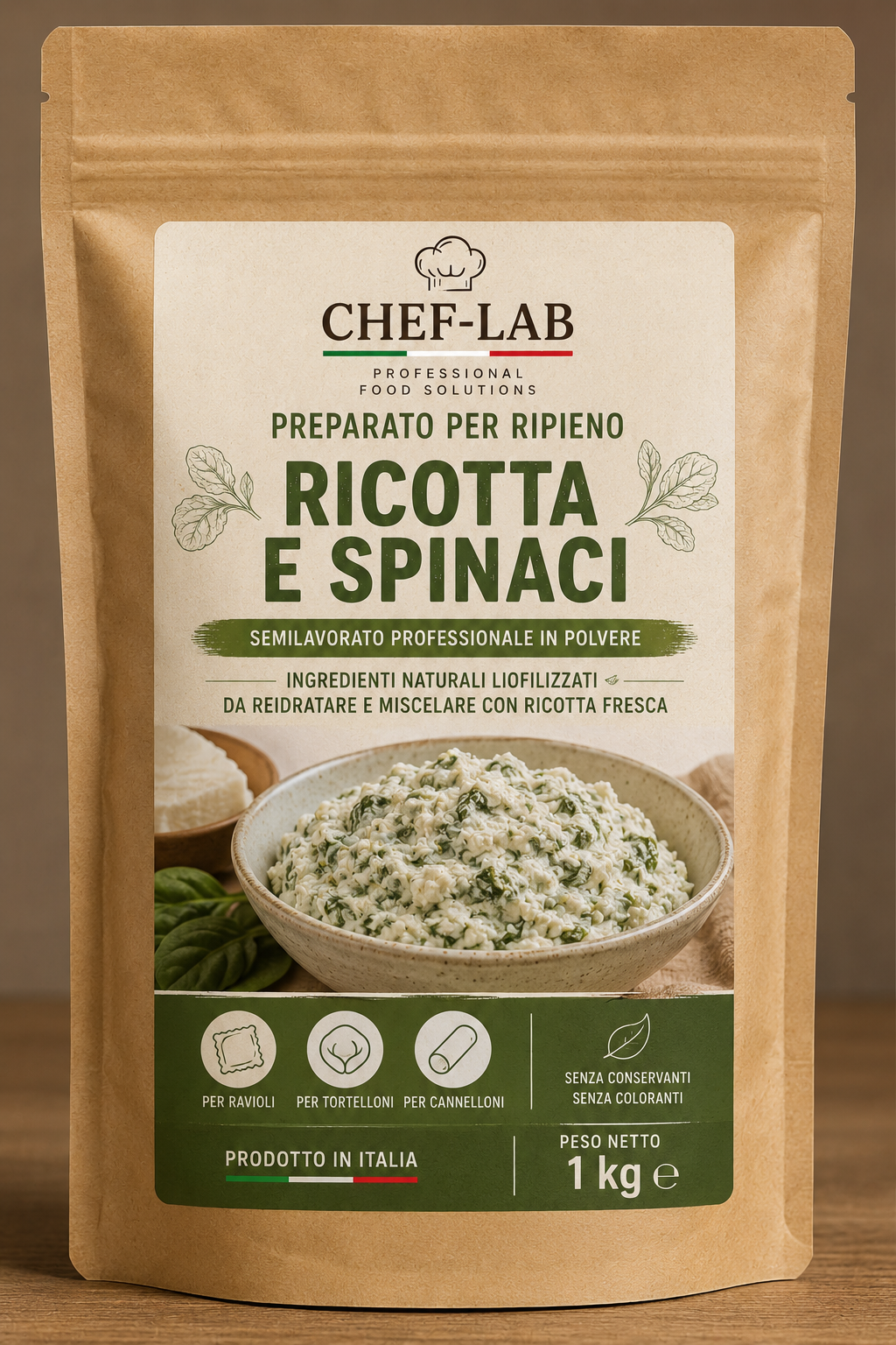 Preparato per Ripieno Ricotta e Spinaci
