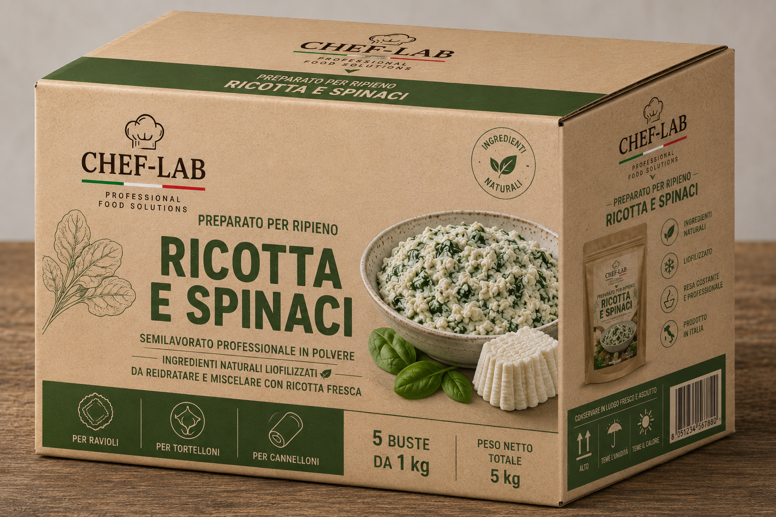 Preparato per Ripieno Ricotta e Spinaci