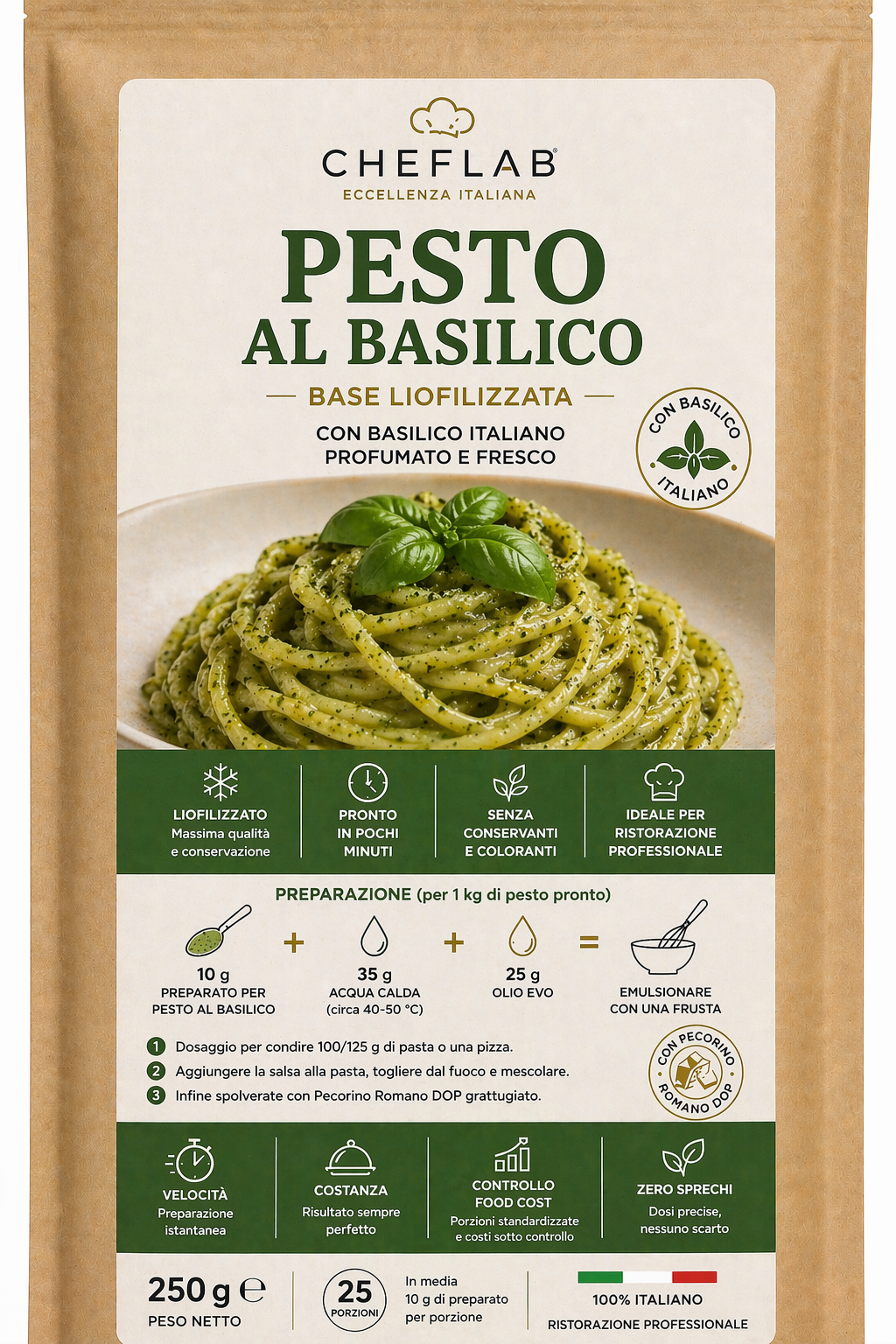 Pesto di Basilico e pecorino romano DOP