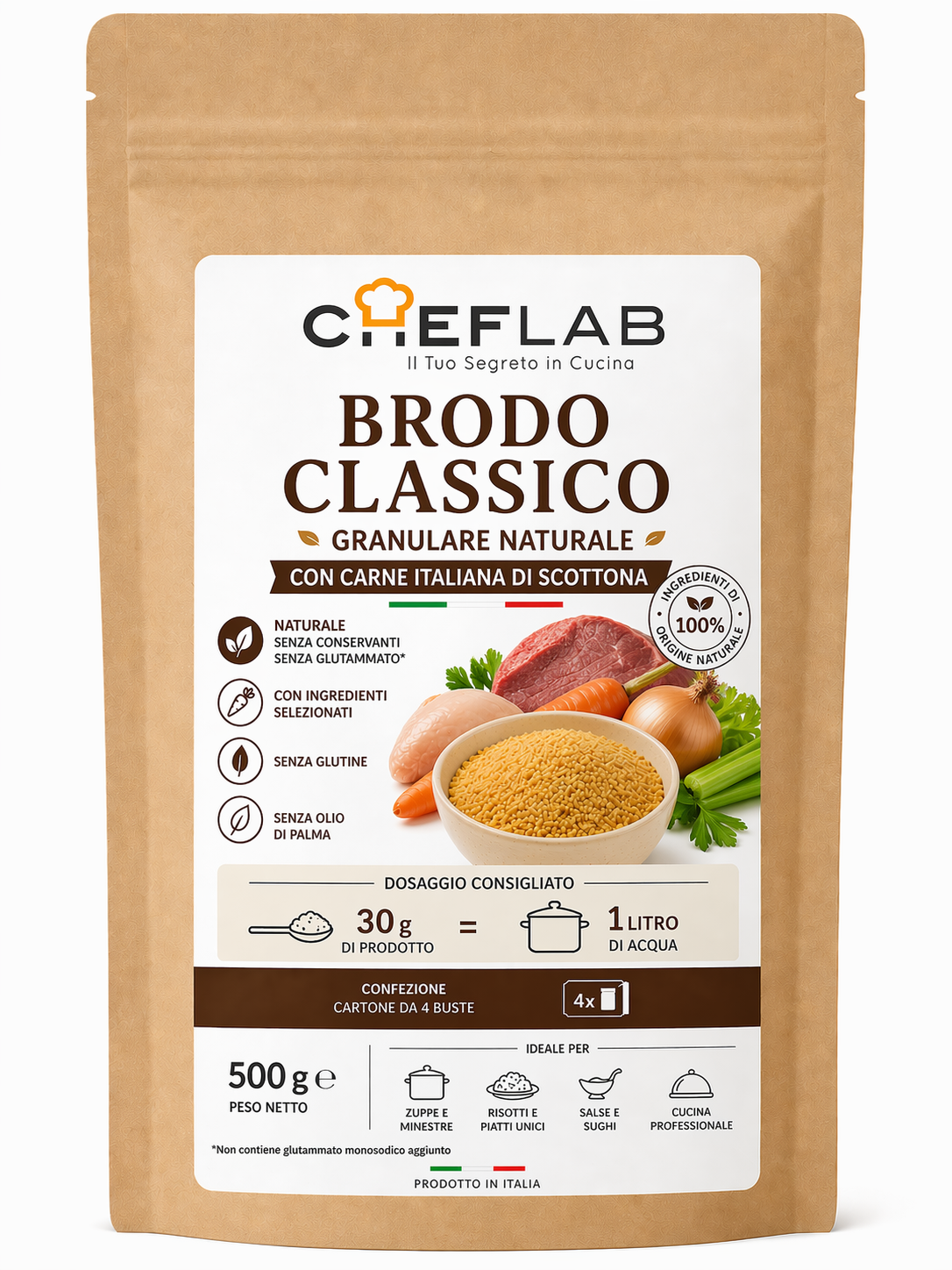 Bouillon naturel classique granulé à la génisse