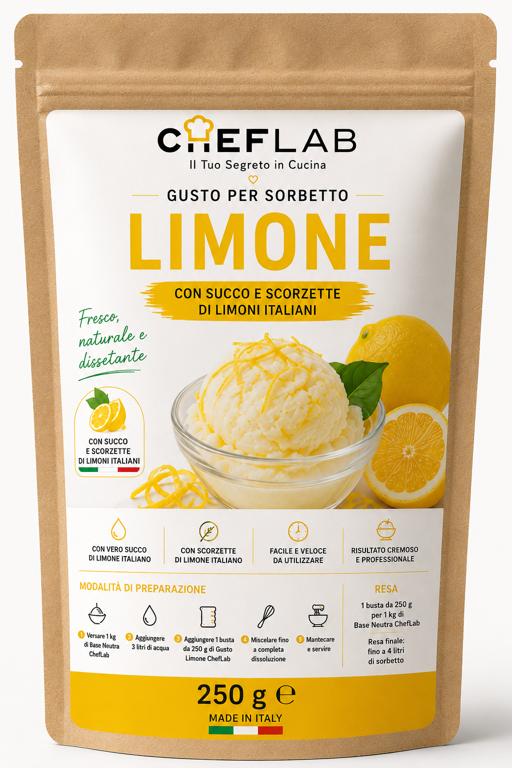 Succo e scorzette di limone 250 g