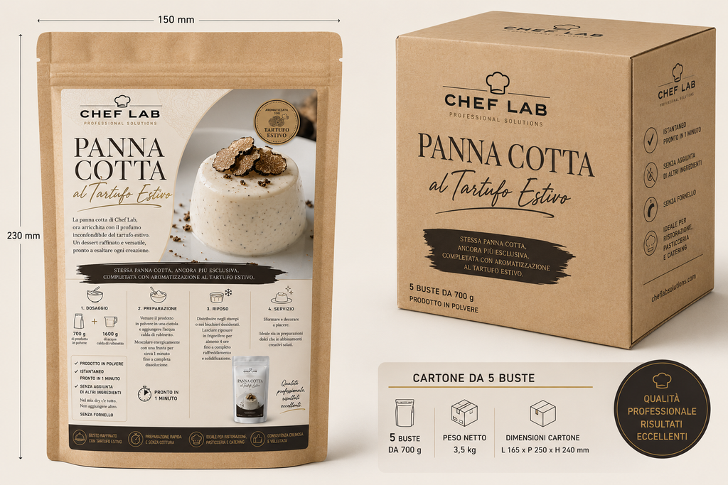 Panna cotta istantanea al tartufo estivo  confezione da 700 g