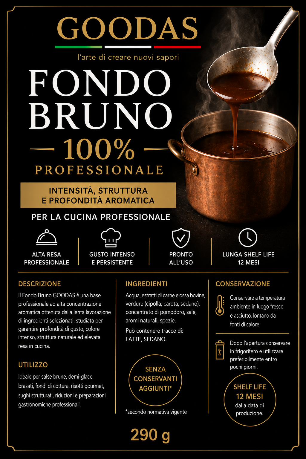 Fondo bruno naturale concentrato