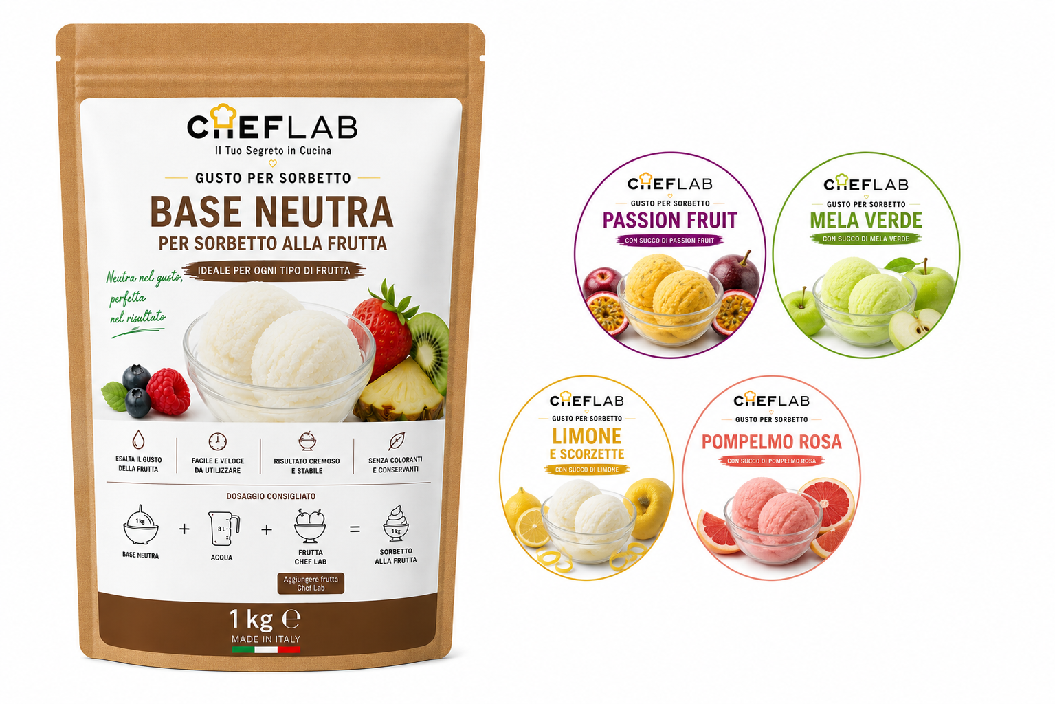 Base per sorbetto alla frutta